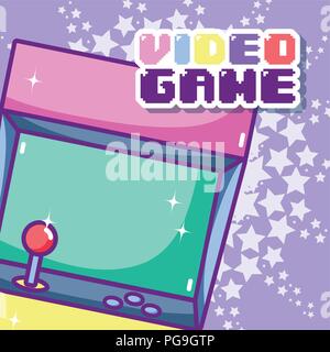 Videogame cartoons concept Stock Vector