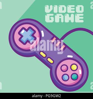 Videogame cartoons concept Stock Vector