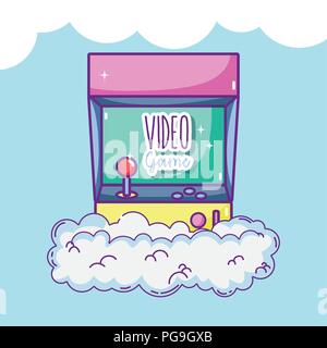 Videogame cartoons concept Stock Vector