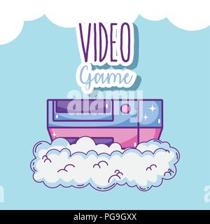 Videogame cartoons concept Stock Vector