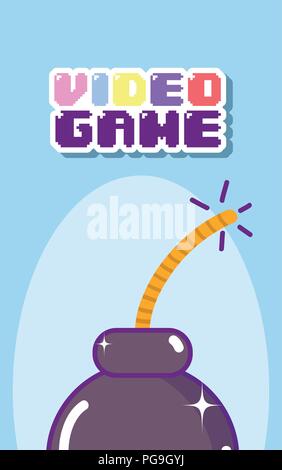 Videogame cartoons concept Stock Vector