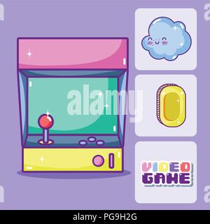 Retro videogames cartoons Stock Vector