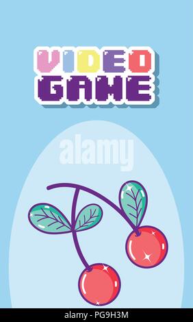 Videogame cartoons concept Stock Vector