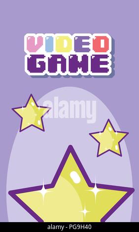 Videogame cartoons concept Stock Vector