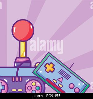 Retro videogame cartoons Stock Vector