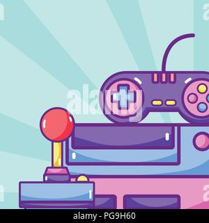 Retro videogame cartoons Stock Vector