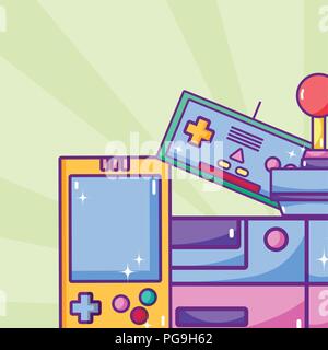 Retro videogame cartoons Stock Vector