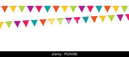 Colorful flags isolated on white backgound vector illustration Stock Vector