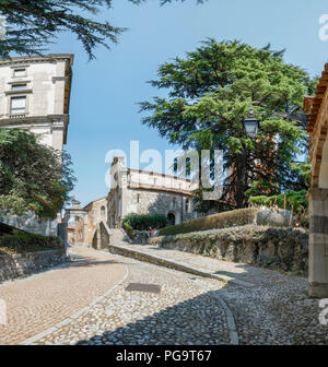 the ascent of the hill leading to the castle of Udine, Italy Stock Photo