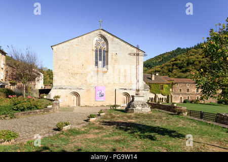 France, Aveyron, Parc Naturel Regional des Grands Causses (Natural regional park of Grands Causses), Sylvanes, Sylvanes Cistercian abbey and convent / Stock Photo