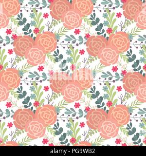 Cute Floral seamless pattern in the flower. Ditsy print. Motifs scattered random. Seamless vector texture. Elegant template for fashion prints. Printi Stock Vector