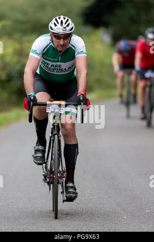 Rider Taking Part In The Velo Birmingham 2017 - 100 Mile Cycling Event, West Midlands ,England Stock Photo
