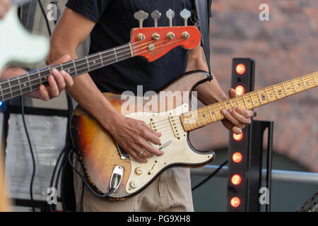 Guitar and bass Stock Photo