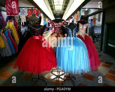 ANTIPOLO CITY, PHILIPPINES - AUGUST 16, 2018: Assorted evening gown on display at a store. Stock Photo