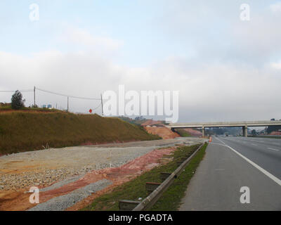 Construction of the South Passage of Rodoanel, Imigrantes Highway, São Paulo, Brazil Stock Photo