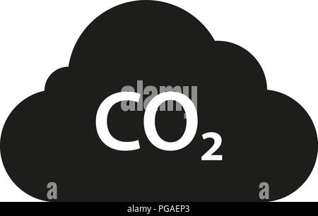 Cloud of CO2, carbon emission, pollution reduction icon. Ecology environment cleaning Stock Vector
