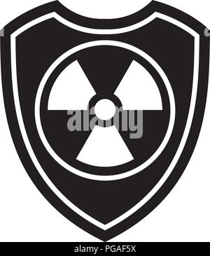 classic radiation radioactive hazard warning danger sign in yellow ...