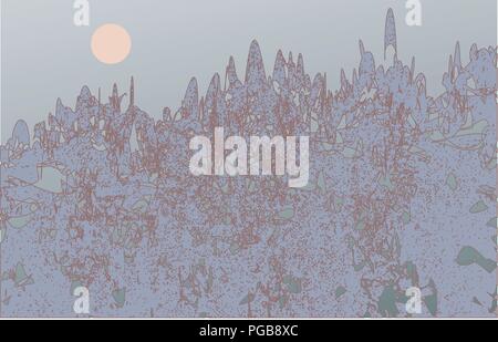 Abstract landscape vector background or illustration for covers, posters, websites, ads etc. Stock Vector