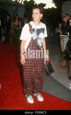 WESTWOOD, CA - AUGUST 6: Actress Lori Petty attends Columbia Pictures' 'Single White Female' Westwood Premiere on August 6, 1992 at Mann National Theatre in Westwood, California. Photo by Barry King/Alamy Stock Photo Stock Photo