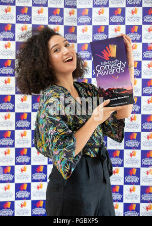 Comedian Rose Matafeo after winning the Edinburgh Comedy Award at the