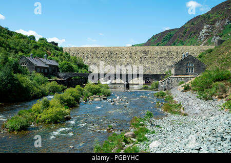 Elan Valley, Caban Coch Dam Stock Photo