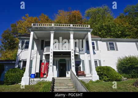 East Stroudsburg, PA, USA: The Poconos Indian Museum is housed in one of the oldest frame structures in the Pocono Mountains, built in 1840. Stock Photo