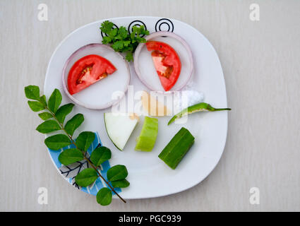 Vegetable Salad Decoration Stock Photo Alamy