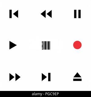 Audio and video symbols Stock Vector