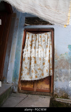 Door in the old city of Varanasi, India Stock Photo