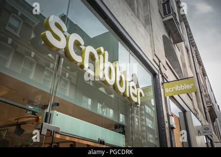Scribbler shop front, on Rathbone Place, London, UK Stock Photo - Alamy