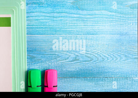 Notebooks on a wooden background. Stock Photo