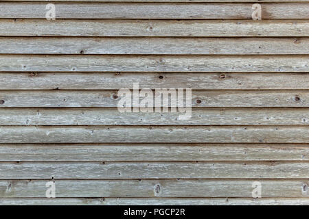 Wood plank siding from an old west style building, brown, texture - Davie, Florida, USA Stock Photo