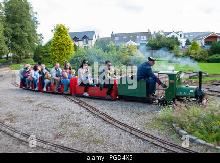 Strathaven, Scotland, UK. 25th August, 2018. Strathaven Miniature Railway at the  Strathaven Balloon Festival celebrating its 20th Anniversary and is held in the award winning John Hastie Park. Credit: Skully/Alamy Live News Stock Photo