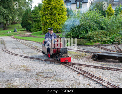 Strathaven, Scotland, UK. 25th August, 2018. Strathaven Miniature Railway at the  Strathaven Balloon Festival celebrating its 20th Anniversary and is held in the award winning John Hastie Park. Credit: Skully/Alamy Live News Stock Photo