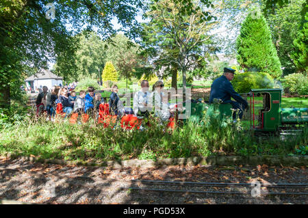 Strathaven, Scotland, UK. 25th August, 2018. Strathaven Miniature Railway at the  Strathaven Balloon Festival celebrating its 20th Anniversary and is held in the award winning John Hastie Park. Credit: Skully/Alamy Live News Stock Photo