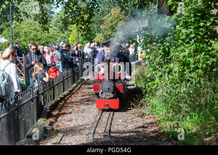 Strathaven, Scotland, UK. 25th August, 2018. Strathaven Miniature Railway at the  Strathaven Balloon Festival celebrating its 20th Anniversary and is held in the award winning John Hastie Park. Credit: Skully/Alamy Live News Stock Photo