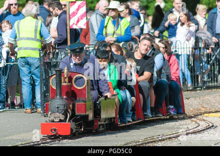 Strathaven, Scotland, UK. 25th August, 2018. Strathaven Miniature Railway at the  Strathaven Balloon Festival celebrating its 20th Anniversary and is held in the award winning John Hastie Park. Credit: Skully/Alamy Live News Stock Photo