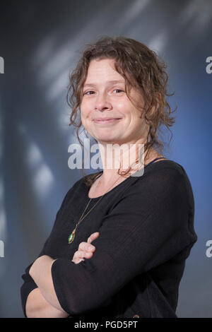 Edinburgh, UK. 25th August, 2018. Roxanne Bouchard, the Canadian novelist, pictured at the Edinburgh International Book Festival. Edinburgh, Scotland.  Picture by Gary Doak / Alamy Live News Stock Photo