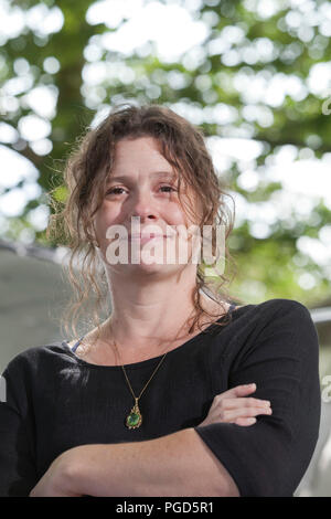 Edinburgh, UK. 25th August, 2018. Roxanne Bouchard, the Canadian novelist, pictured at the Edinburgh International Book Festival. Edinburgh, Scotland.  Picture by Gary Doak / Alamy Live News Stock Photo