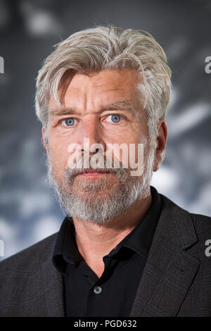 Edinburgh, UK. 25th August, 2018. Karl Ove Knausgaard, is a Norwegian author, known for six autobiographical novels, titled My Struggle. Pictured at the Edinburgh International Book Festival. Edinburgh, Scotland.  Picture by Gary Doak / Alamy Live News Stock Photo