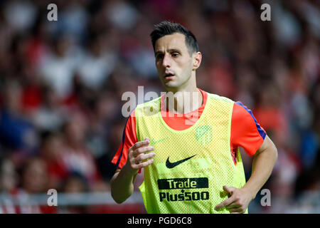 Madrid, Spain. 25th Aug, 2018. Kalinic of Atletico de Madrid during the spanish league, La Liga, football match between Atletico de Madrid and Rayo Vallecano on August 25, 2018 at Wanda Metropolitano stadium in Madrid, Spain. 25th Aug, 2018. Credit: AFP7/ZUMA Wire/Alamy Live News Credit: ZUMA Press, Inc./Alamy Live News Stock Photo