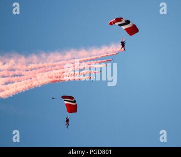 Rhyl, UK. 25th Aug, 2018. Rhyl,UK Rhyl Airshow celebrates 10th Anniversary with weekend of flying displays from the Raf credit Ian Fairbrother/Alamy Live news Credit: IAN Fairbrother/Alamy Live News Stock Photo