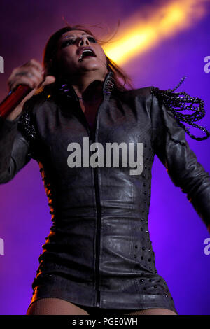 Alejandra Guzman durante su presentacion en la feria de Puebla el Mayo 2014 (*Foto:HildaRios/NortePhoto*) Stock Photo