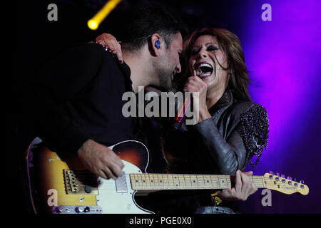 Alejandra Guzman durante su presentacion en la feria de Puebla el Mayo 2014 (*Foto:HildaRios/NortePhoto*) Stock Photo