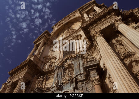 Detail of Cathedral Church of Saint Maria in Murcia. Spain Stock Photo