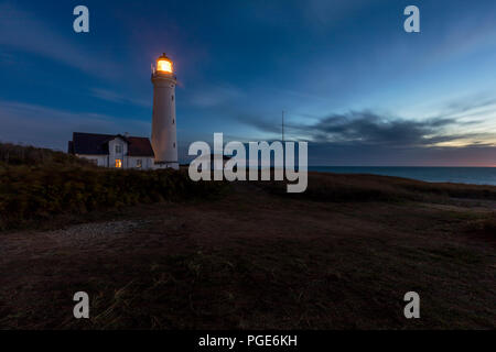 Hirtshals Lighthouse in Denmark Stock Photo