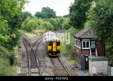 Great Western Railway class 150 diesel train at Norton Junction, near Worcester, Worcestershire, UK Stock Photo