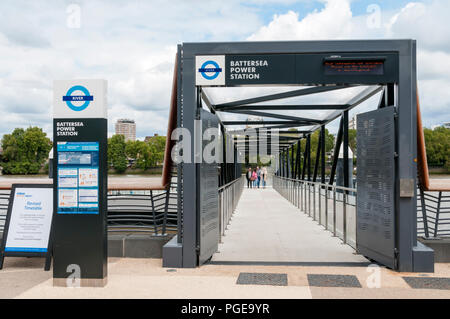 Thames Clipper jetty at Battersea Power Station Pier Stock Photo