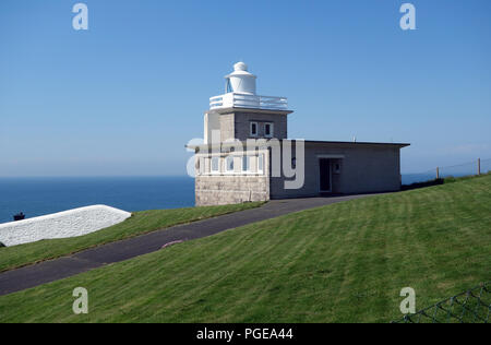 Bull Point Light House on the South West Coastal Path, Devon, England, UK. Stock Photo