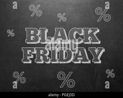 chalkboard texture with black friday title written Stock Photo